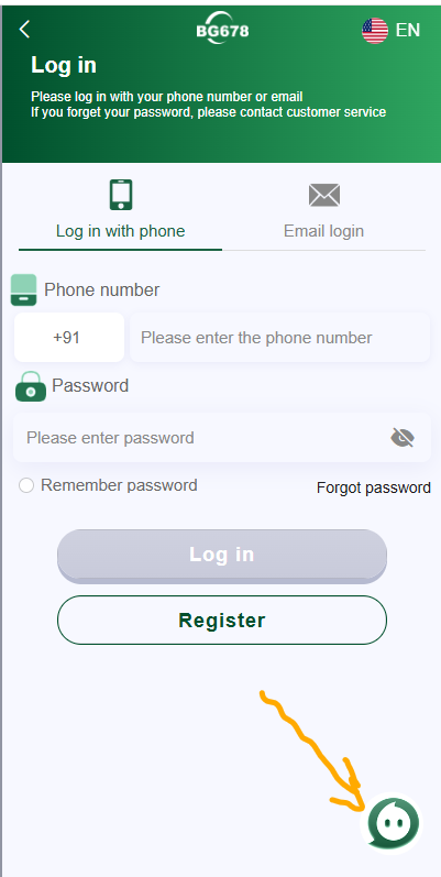 BG 678 Login